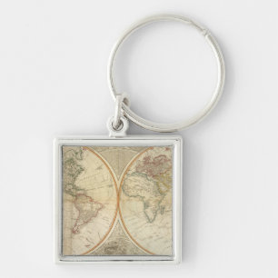 Chaveiro Mapa de cores Mundiais composto