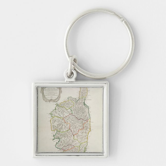 Chaveiro Mapa de Córsega (Frente)