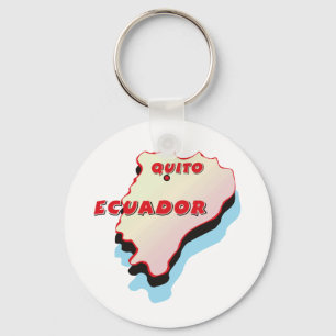 Chaveiro Mapa de Equador