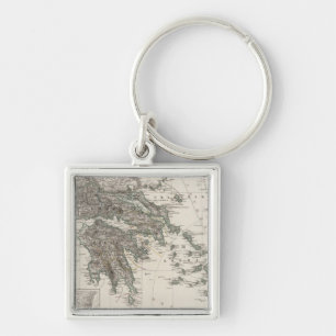 Chaveiro Mapa de Grécias por Stieler