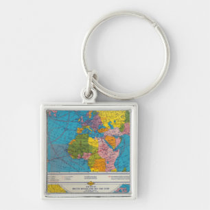 Chaveiro Mapa de guerra Atlântico, Eurásia, África, Ocea