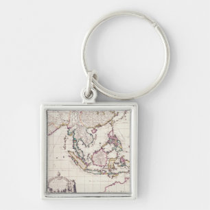 Chaveiro Mapa de India & das Índias do leste