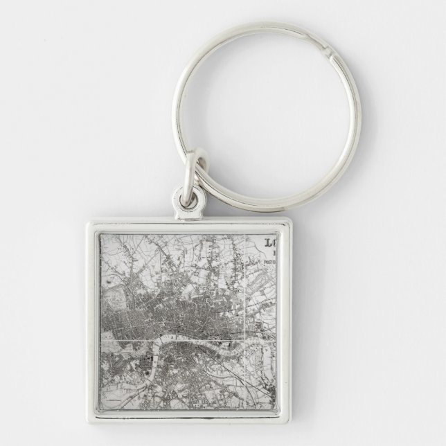 Chaveiro Mapa de Londres moderna e de seus arrabaldes, 1854 (Frente)