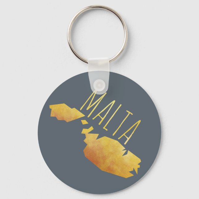 Chaveiro Mapa de Malta (Frente)