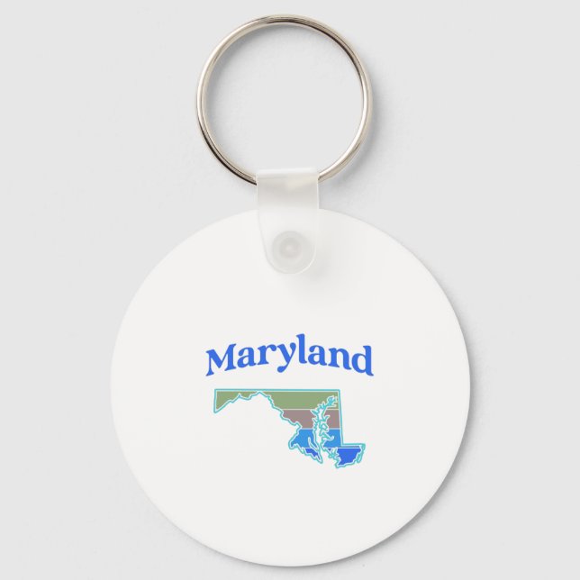 Chaveiro Mapa de Maryland (Frente)