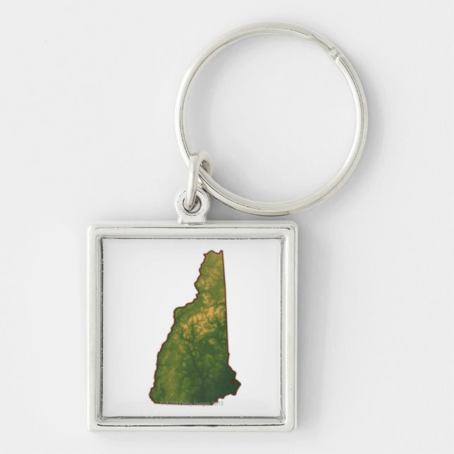 Chaveiro Mapa de New Hampshire 2 (Frente)
