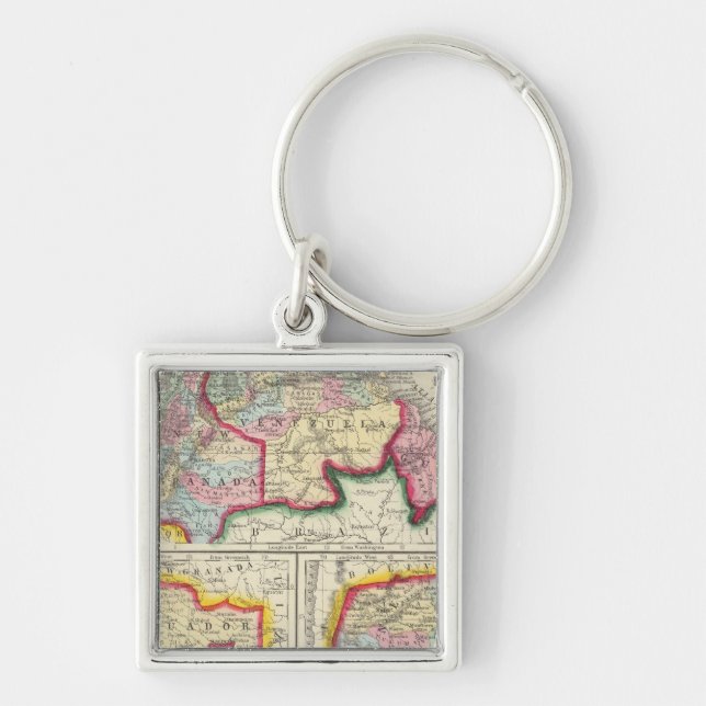 Chaveiro Mapa De Nova Granada, Venezuela E Guiana (Frente)