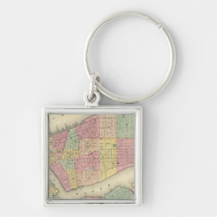 Chaveiro Mapa De Nova Iorque E Das Cidades Adjacentes