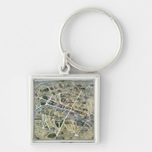 Chaveiro Mapa de Paris durante o período dos Grands