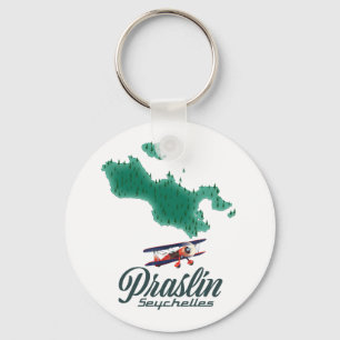 Chaveiro Mapa de Praslin Seychelles