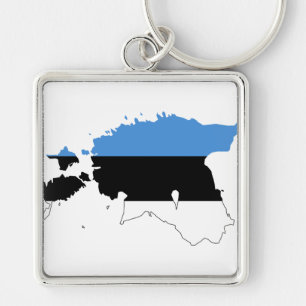 Chaveiro Mapa de Sinalizador da Estônia EE