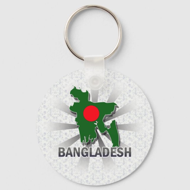 Chaveiro Mapa de Sinalizador de Bangladesh 2.0 (Frente)