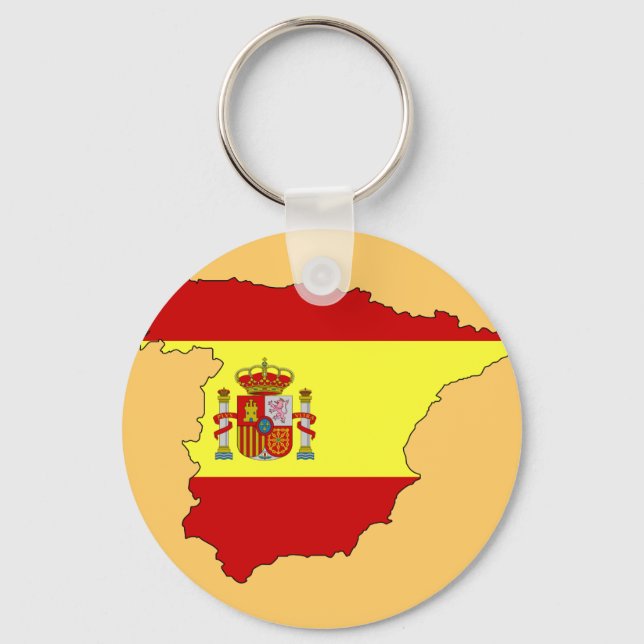 Chaveiro mapa de sinalizador de espanha (Frente)