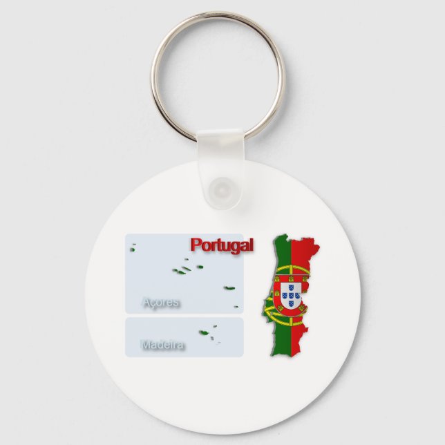 Chaveiro Mapa de Sinalizador de Portugal_2 (Frente)