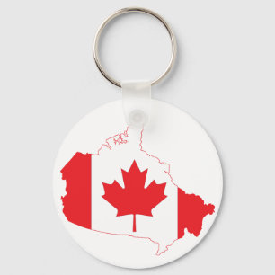 Chaveiro Mapa de Sinalizador do Canadá