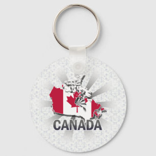 Chaveiro Mapa de Sinalizador do Canadá 2.0