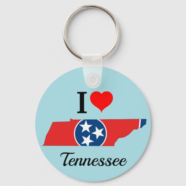 Chaveiro Mapa de Sinalizador do Tennessee (Frente)