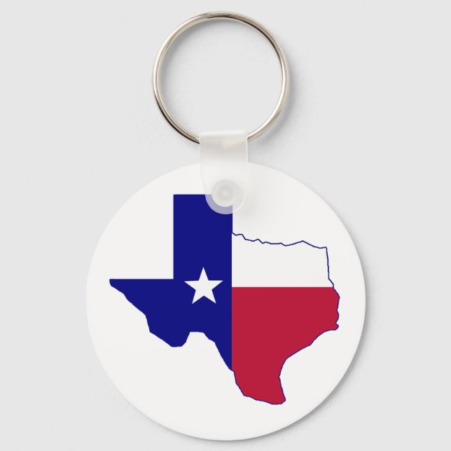 Chaveiro Mapa de Sinalizador do Texas (Frente)