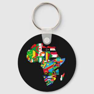 Chaveiro Mapa de Sinalizadores Africanos - Presente para a