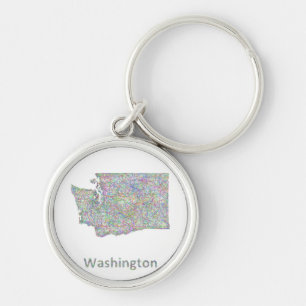 Chaveiro Mapa de Washington