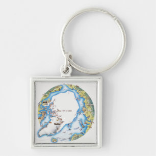 Chaveiro Mapa do ártico