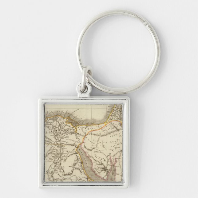 Chaveiro Mapa do atlas do Oriente Médio (Frente)