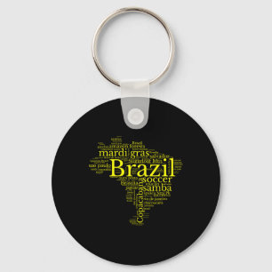 Chaveiro Mapa do Brasil Futebol Brasileiro Copacana Brasil