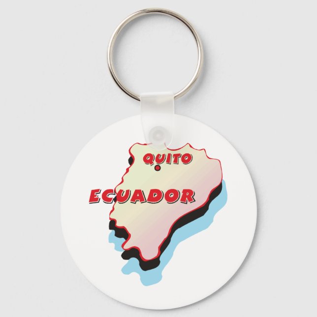 Chaveiro Mapa do Equador (Frente)