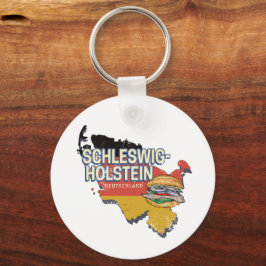 Chaveiro Mapa do Estado Federal de Schleswig-Holstein Alema