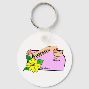 Chaveiro Mapa do Kansas