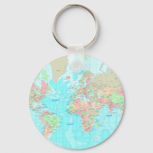 Chaveiro Mapa do mundo