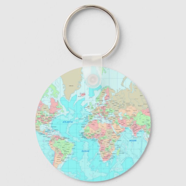Chaveiro Mapa do mundo (Frente)
