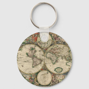 Chaveiro Mapa do mundo desde 1689