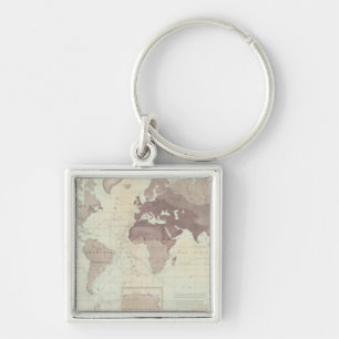 Chaveiro Mapa do Mundo Histórico