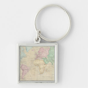 Chaveiro Mapa do Mundo Histórico 2