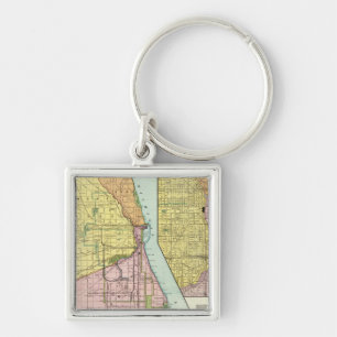 Chaveiro Mapa do Terminal Ferroviário de Chicago