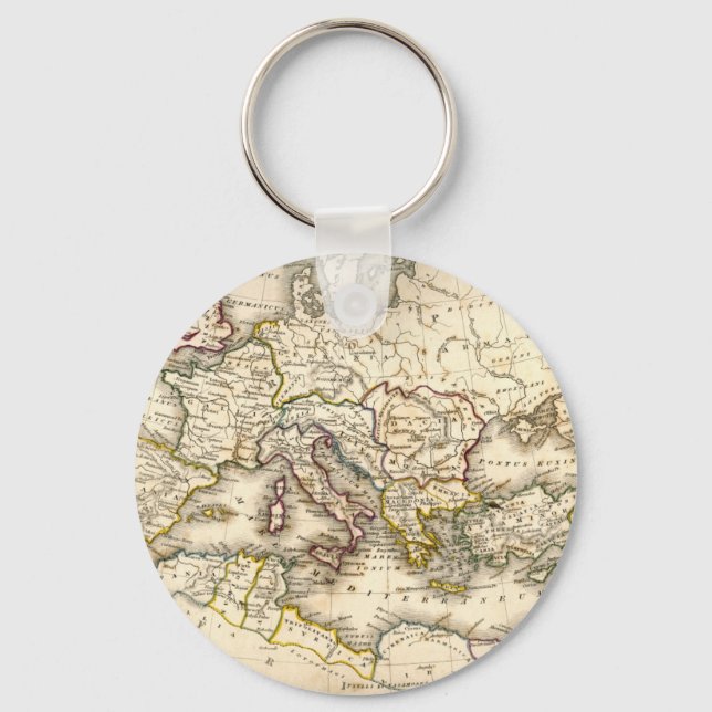 Chaveiro Mapa dos Antigos Romanos (Frente)