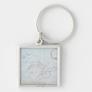 Chaveiro Mapa dos grandes lagos