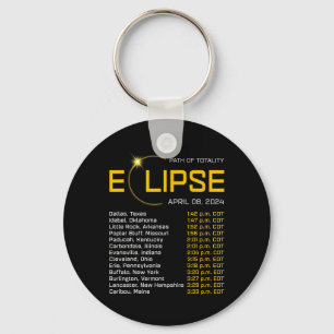 Chaveiro Mapa Eclipse Total do Mapa do Eclipse do Caminho d