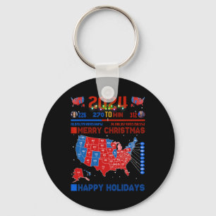 Chaveiro Mapa Eleitoral 2024 Merry Christmas Trump Landslid