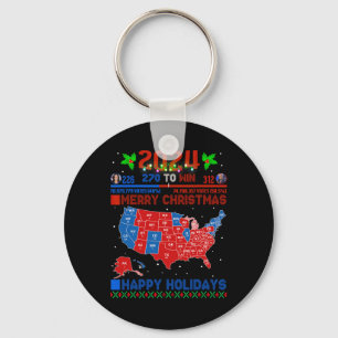 Chaveiro Mapa Eleitoral 2024 Merry Christmas Trump Landslid