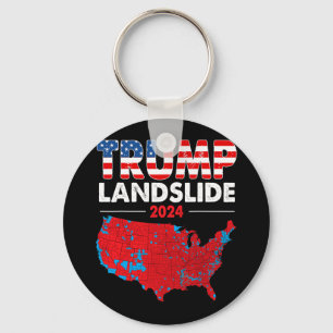 Chaveiro Mapa Eleitoral 2024 Trump Deslizando Mães Vermelha