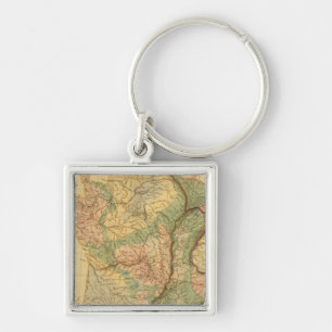 Chaveiro Mapa físico-mineralógico da França