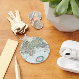 Chaveiro Mapa Mundial Antiquado do Século XVII, Frederick D