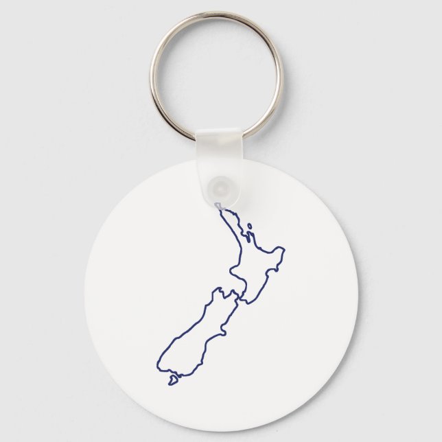 Chaveiro Mapa Nova Zelândia (Frente)