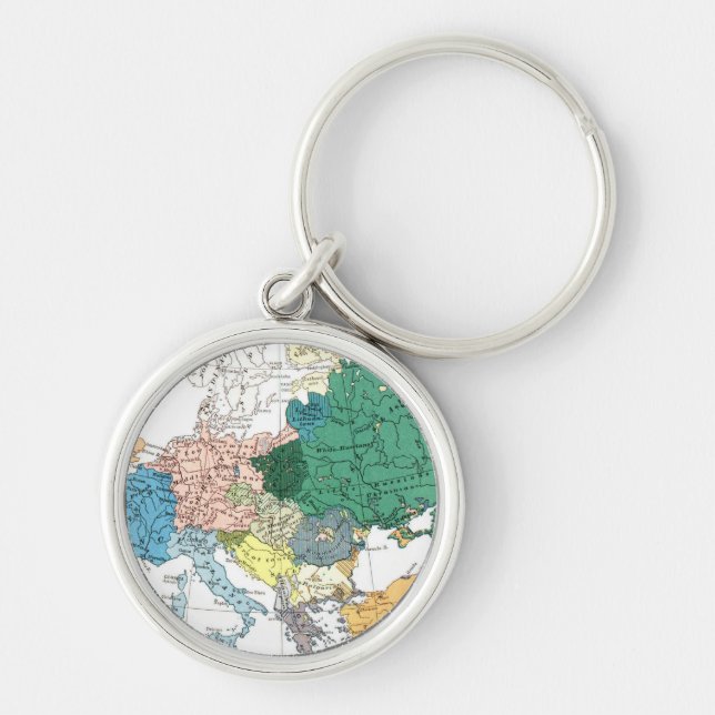 Chaveiro Mapa racial de Europa (Frente)