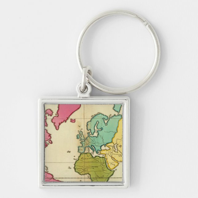 Chaveiro Mapa simples do mundo (Frente)