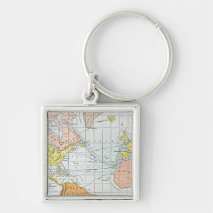 CHAVEIRO MAPA: VIAGENS ATLÂNTICAS