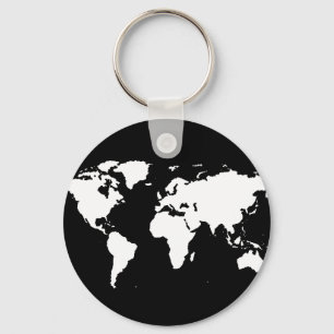 Chaveiro mapas mundiais - cor personalizável