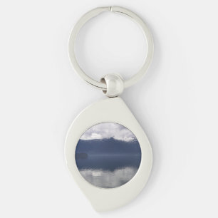 Chaveiro Mar Alaskano Nebuloso em Tons de Azul